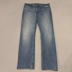 Levis 513 Jeans Mens 34x32 Slim Straight Blue Denim Casual Grunge Preppy Spring